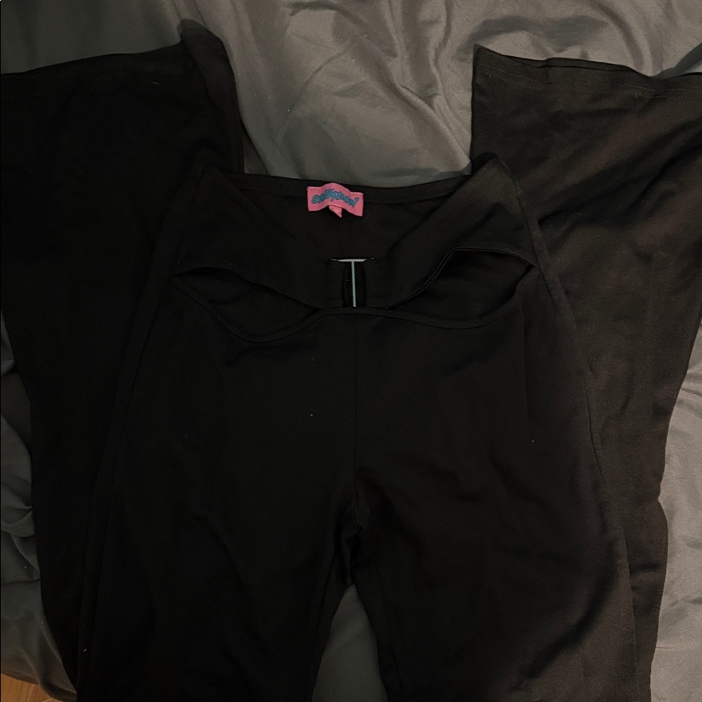 Edikted Black Flare Women's Pants